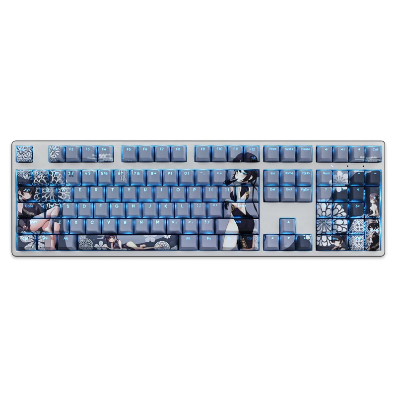 108キー/セットブルーアーカイブkisaki backlikキーキャップpbt 5辺
