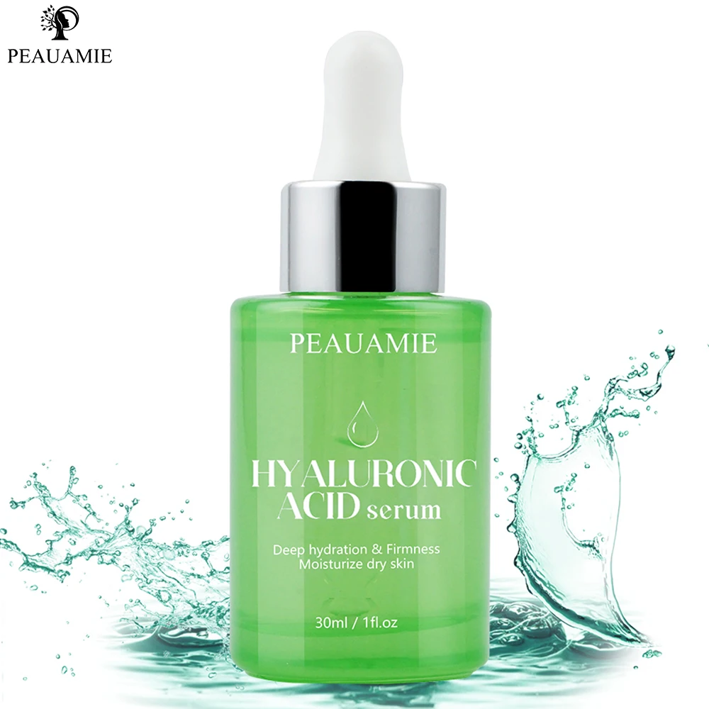 Pure Hyaluronic Acid Serum Face Deep Hydrating Plump Skin Shrink Pores with Vitamin C Dry Skin Moisturizing Non-greasy Skin Care