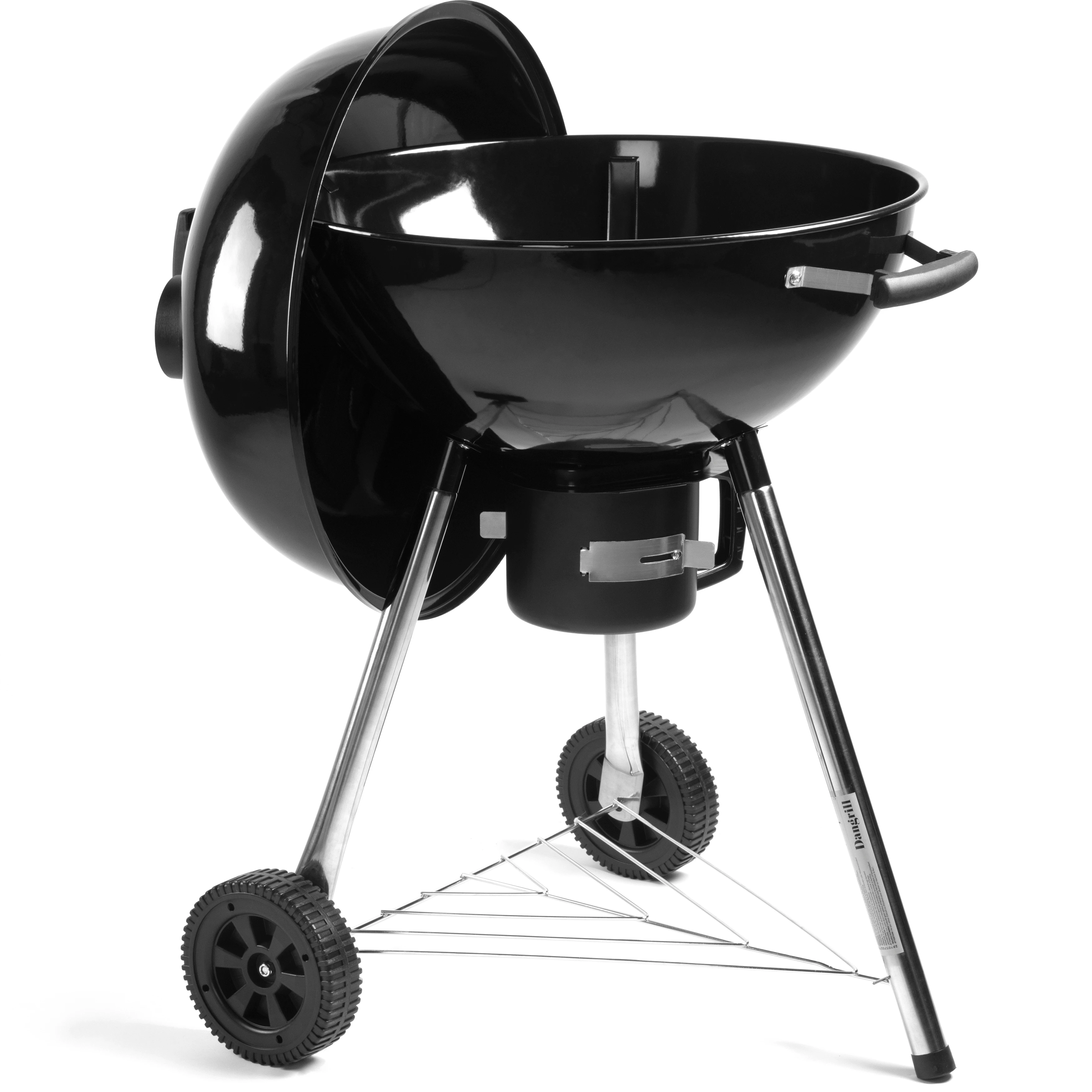 

Heavy-Duty Outdoor Charcoal Grill Portable Wheel Design Black Finish for Backyard & Camping