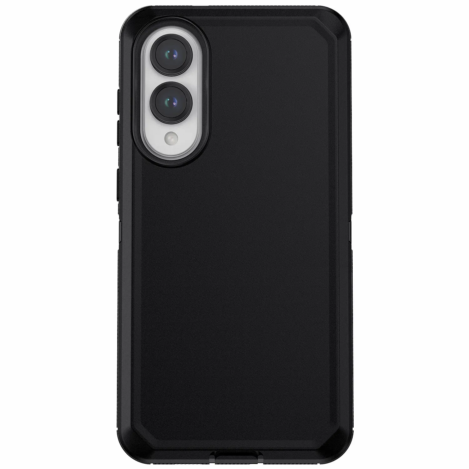 Zwart voor Samsung Galaxy S25 Edge Case Heavy Duty schokbestendig harde beschermende robuuste hybride 3-lagen hoes