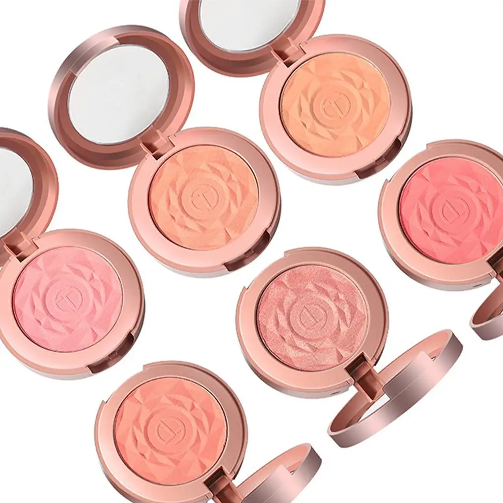 Soft Texture Face Blusher Mini Rouge Palette Smooth Portable Blush Makeup Powder for Girls Boys Wedding Makeup