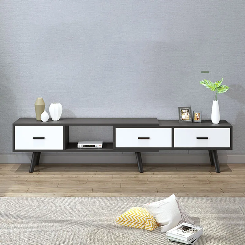 Soportes de Tv modernos grises, estante de entretenimiento de Pedestal, dormitorio, piso, soportes de Tv, muebles Retro de salón, muebles de teatro Blanco