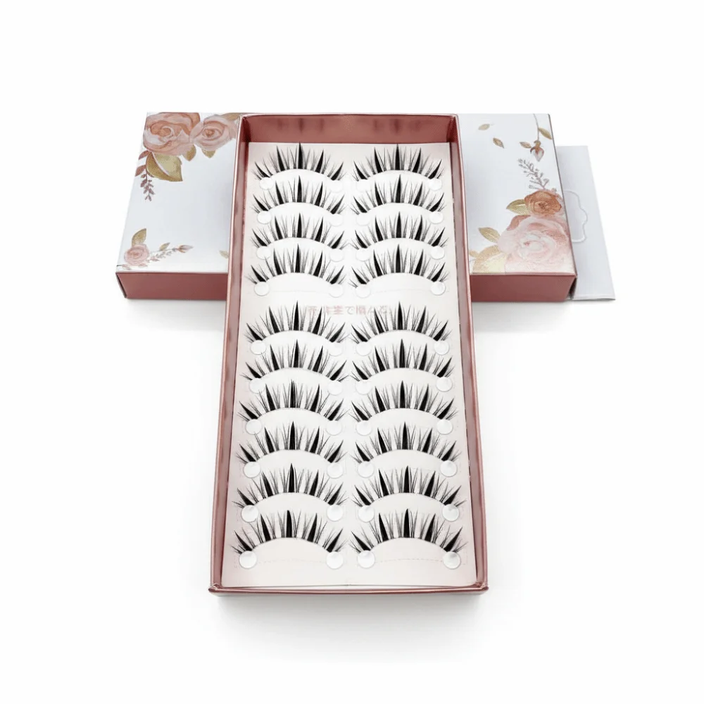 Women's Beauty Soft Manga Lashes Natural Long Wispy Strip Eyelashes Anime Eyes Lashes Eye Makeup