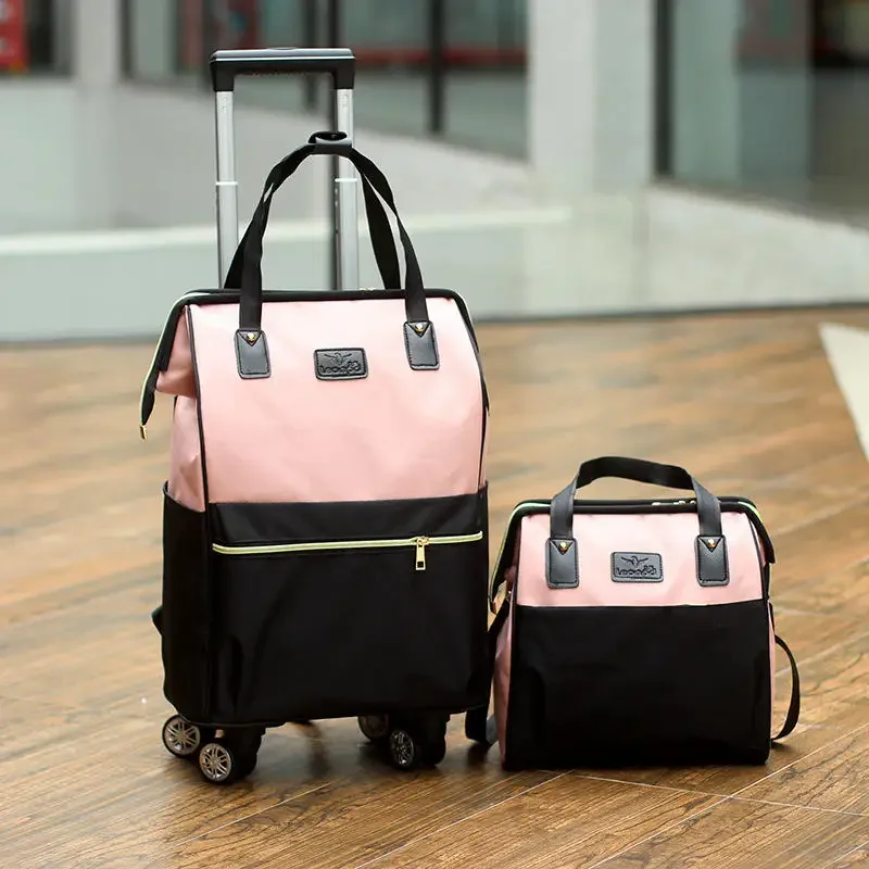 

Short Suitcase Large Capacity Duffel Bag Boarding Trolley Case Women's Light Travel Bag for Business Trip Men's Luggage Bag