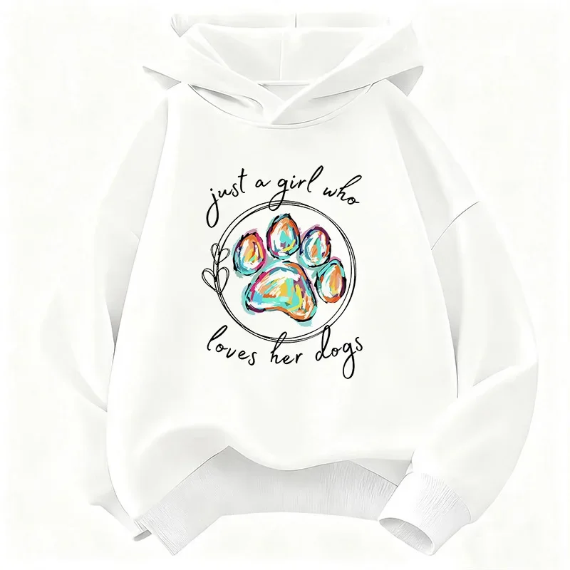Retro children's warm hooded sweatshirt withY2K Los Angeles cartoon bear footprint pattern,loose and comfortable pullover hoodie