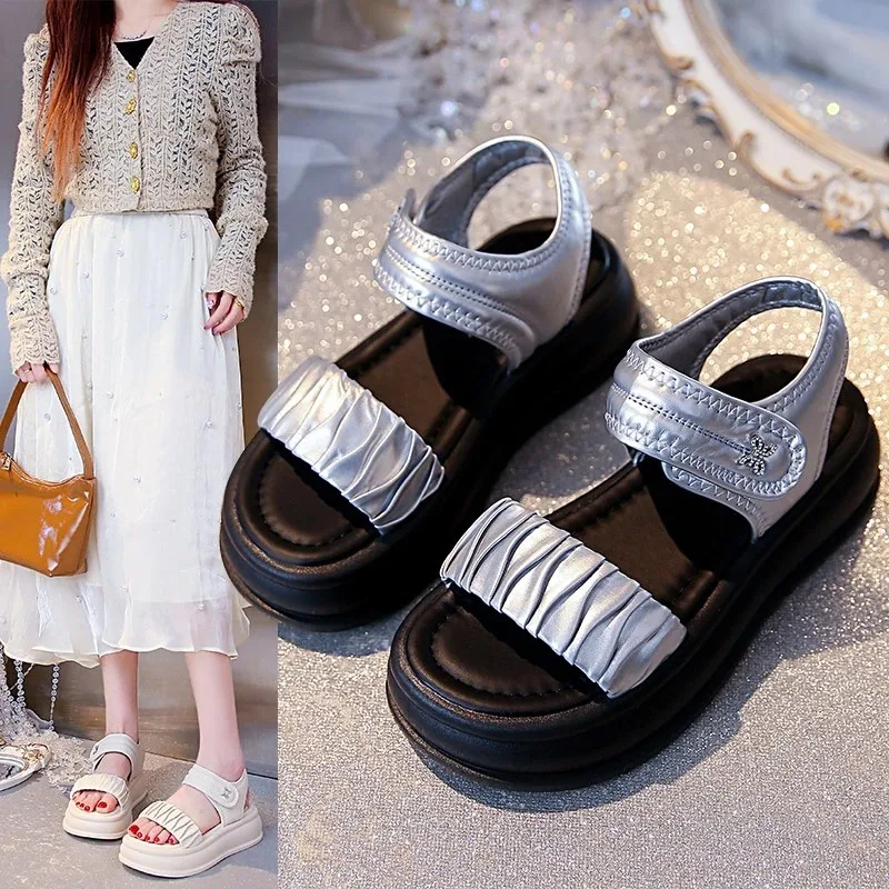 

Kitten Heel Heightened Women's Sandals 2026 Summer Light Luxury and Versatile