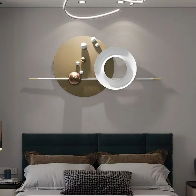 

Легкая роскошная металлическая подвесная картина 109x50 см для столовой, декоративная картина для спальни у кровати