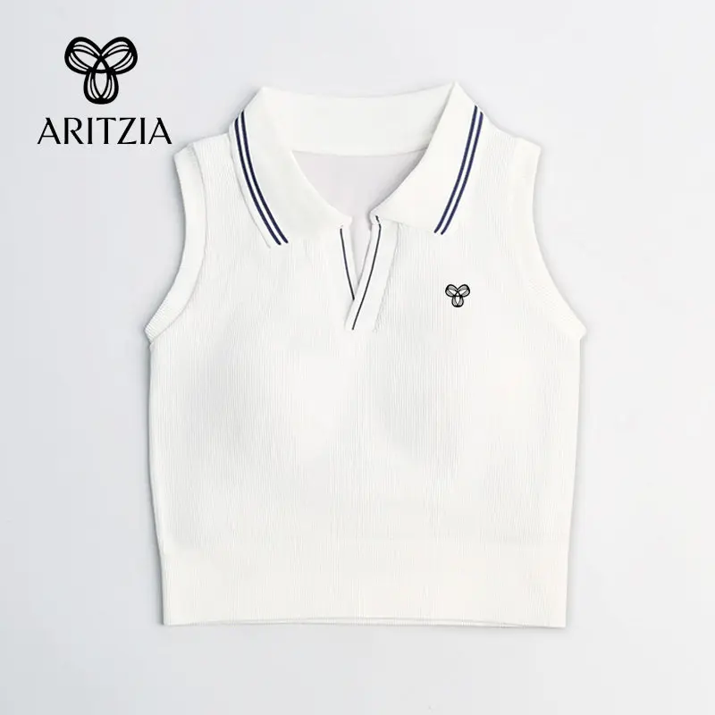 Aritzia TNA  Neck T-Shirt Gym Fitness Yoga Golf Top Sleeveless Breathable Skin-friendly Nylon Women's Summer 2026