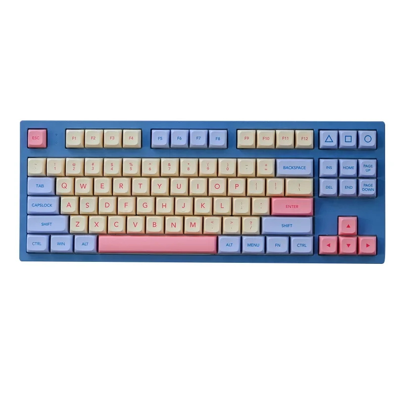 

132-key XDA Height PBT Keycaps Marshmallow Pink Cute Personality Keycap Suitable for Mechanical Keyboard Cross Axis