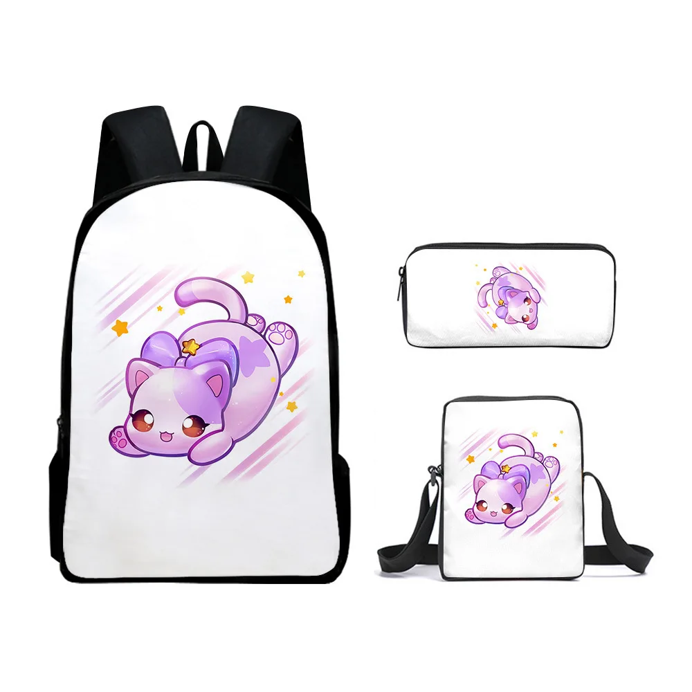 

Popular Youthful aphmau 3D Print 3pcs/Set Student Travel bags Laptop Daypack Backpack Shoulder Bag Pencil Case