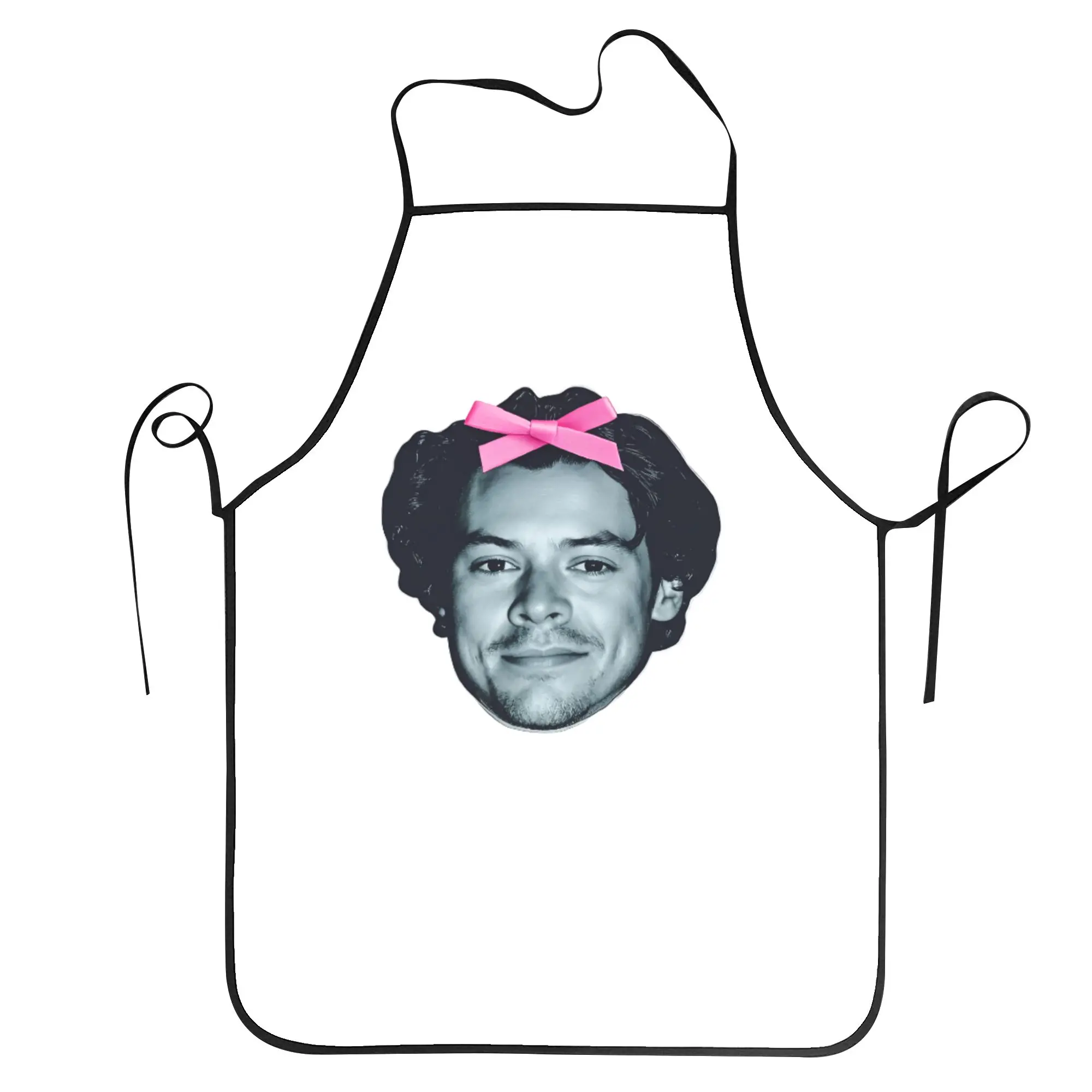

Kiss All the Time Apron Harrys Styles 2026 Music Household Fashion Kitchen Accessories Barber Home Aprons without Pocket