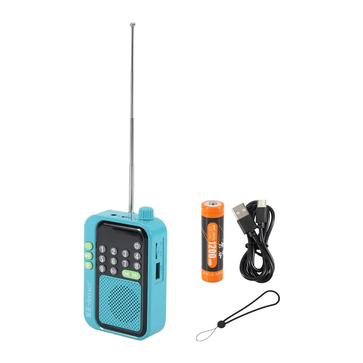 A14M  C90 Pocket FM Radio Digital Radios Receiver Wireless Bluetooth MP3 Speaker with LED Display Recording Sleep Timer D