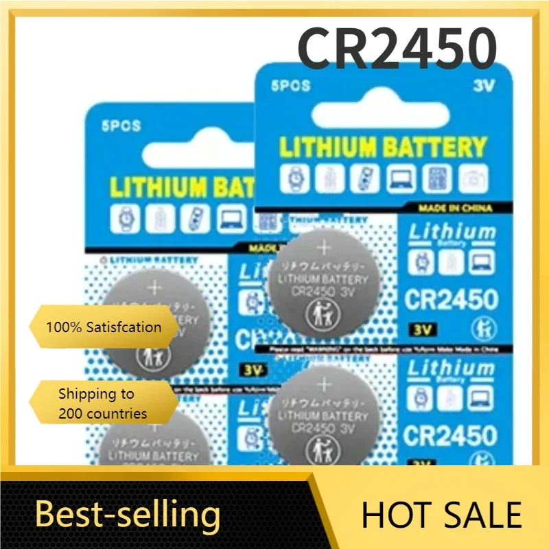 3V CR2450 Button Batteries CR 2450 5029LC LM2450 DL2450 CR2450N BR2450 600mAh Lithium Cell Coin Watch Battery for  Toy Car