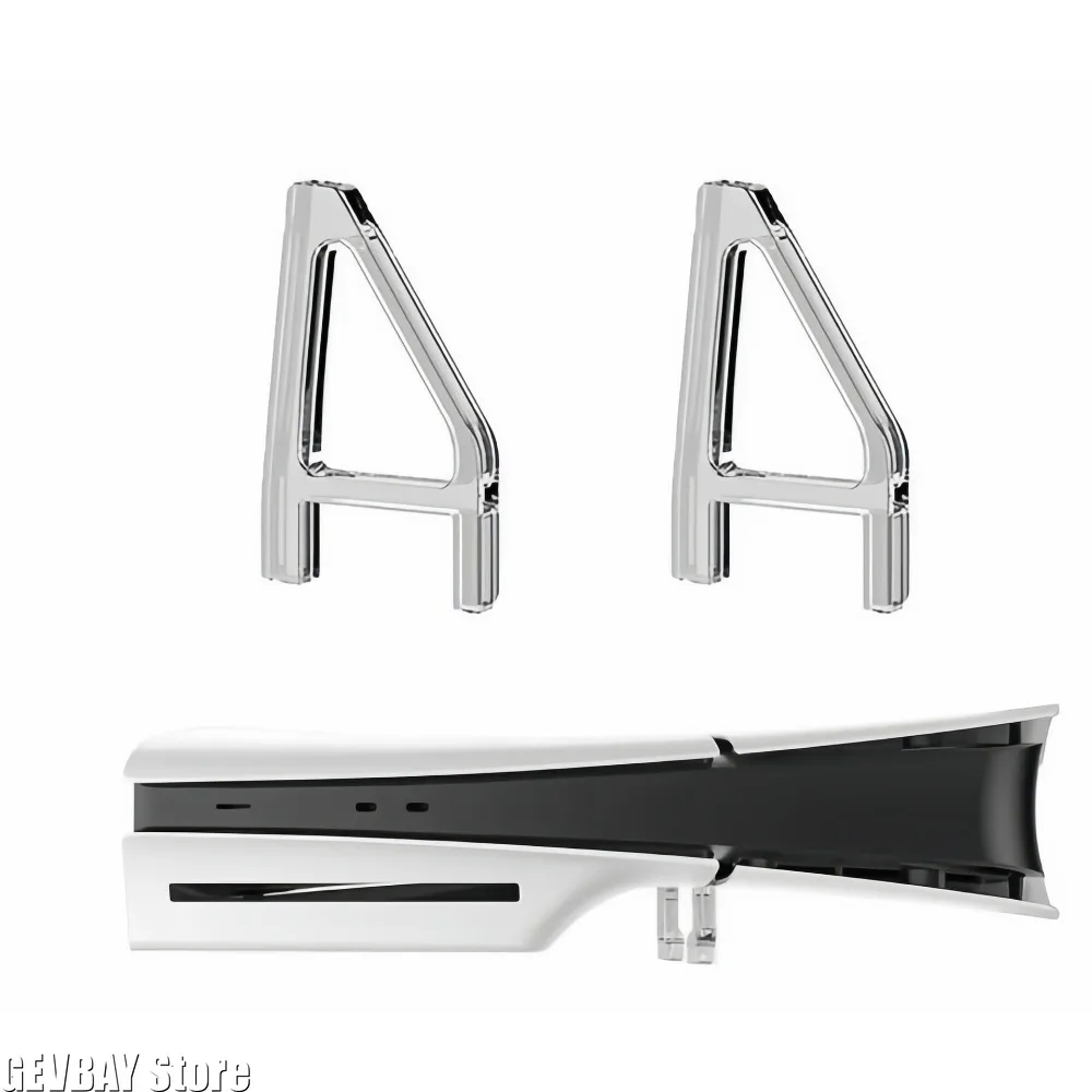 1 Pair Transparent Horizontal Stand for PS5 Slim/Pro Acrylic Triangle Base Holder Support Storage Stand for PS5 Slim Accessories