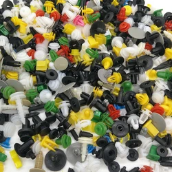 500pcs Color Random Mixed Rivets Car Fender Bumper Interior Panel Push Pin Clips Fastener Plier Car Panel Fastener with Tool