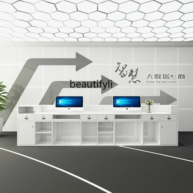 Simple Modern Front Desk Cashier Clothing Store Bar Beauty Salon Reception   Information Desk