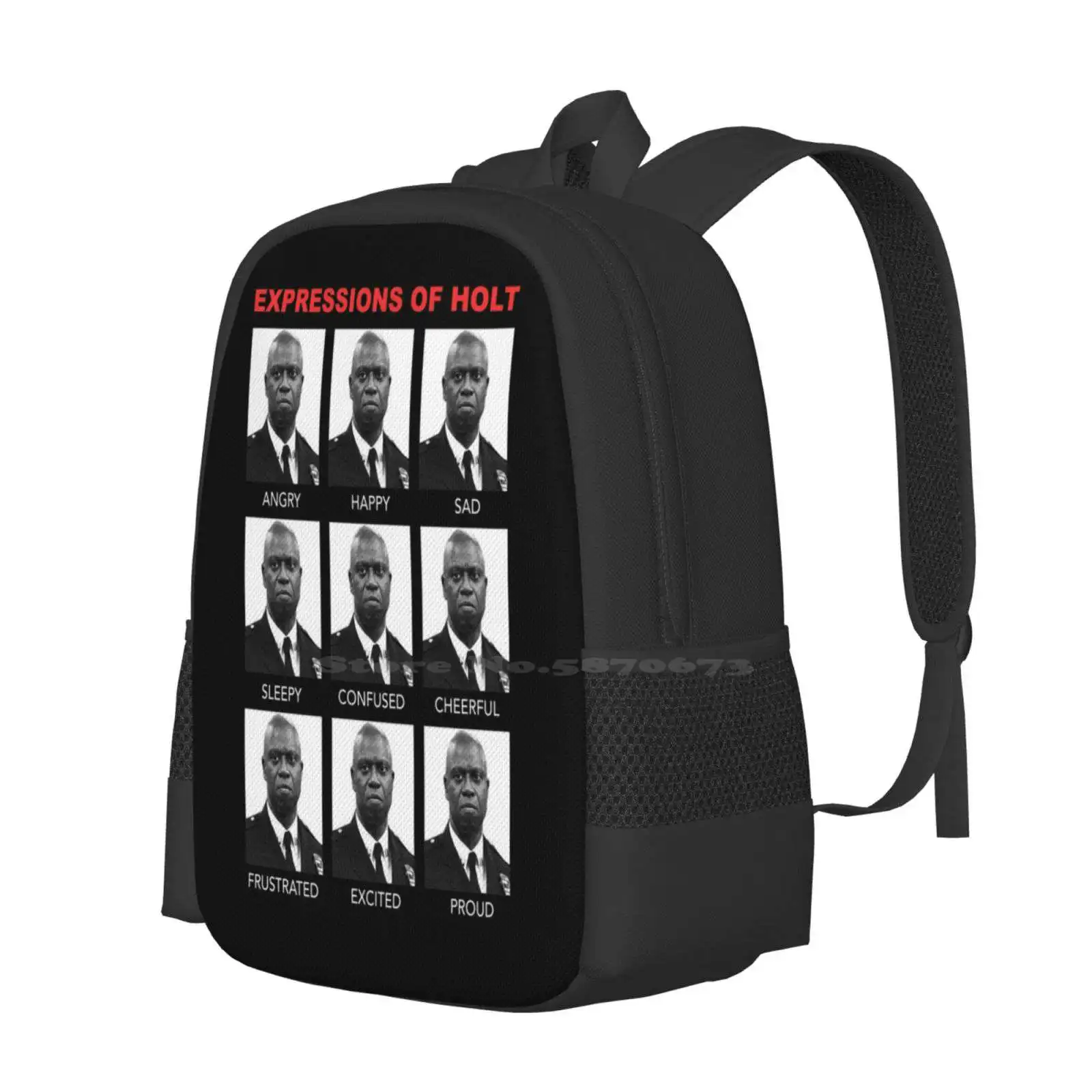 Expressions Of Holt Large Capacity School Backpack Laptop Bags Raymond Holt Brooklyn Nine Nine Brooklyn 99 Jake Peralta Amy