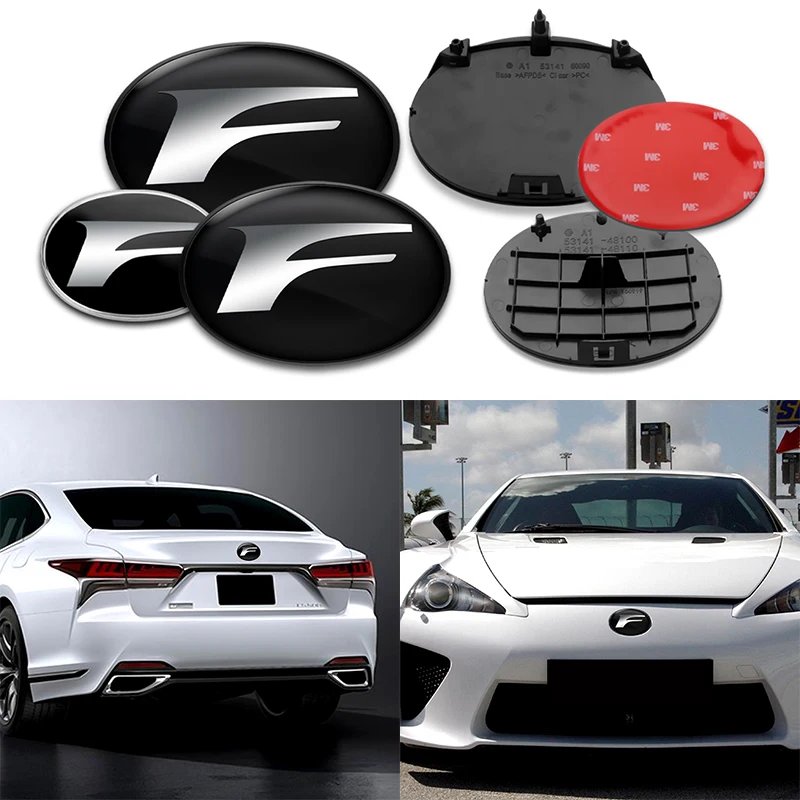 Emblema Adhesivo F Sport para la Parte Delantera, Emblema Central para el Volante y la Parte Trasera del Maletero para Lexus CT200 ES200 ES300 GS300 IS250 GX470 RX400