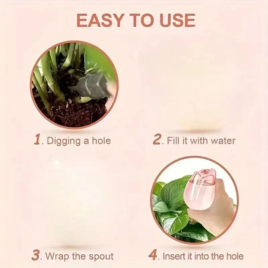 Transparent Thick PET Tulip Shaped Self Watering Spike Slow Release Irrigator for Indoor Potted Plants Balcony Home Garden view 5