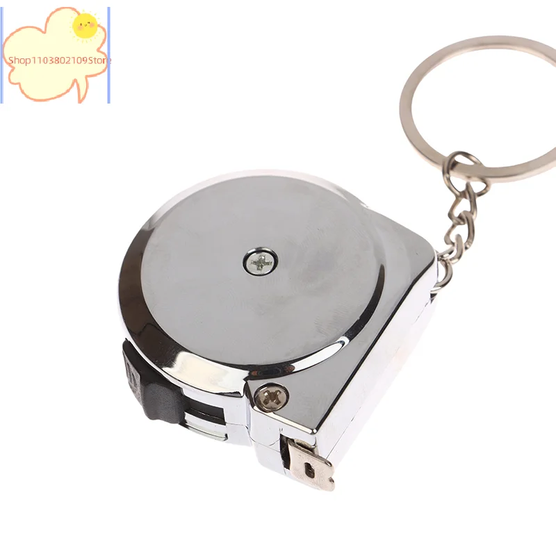 [TL]1PC 0.8cm Width 2 M Legth Mini Small Portable Tape Measure Key Chain Durable Ruler Household Steel Tape Measure