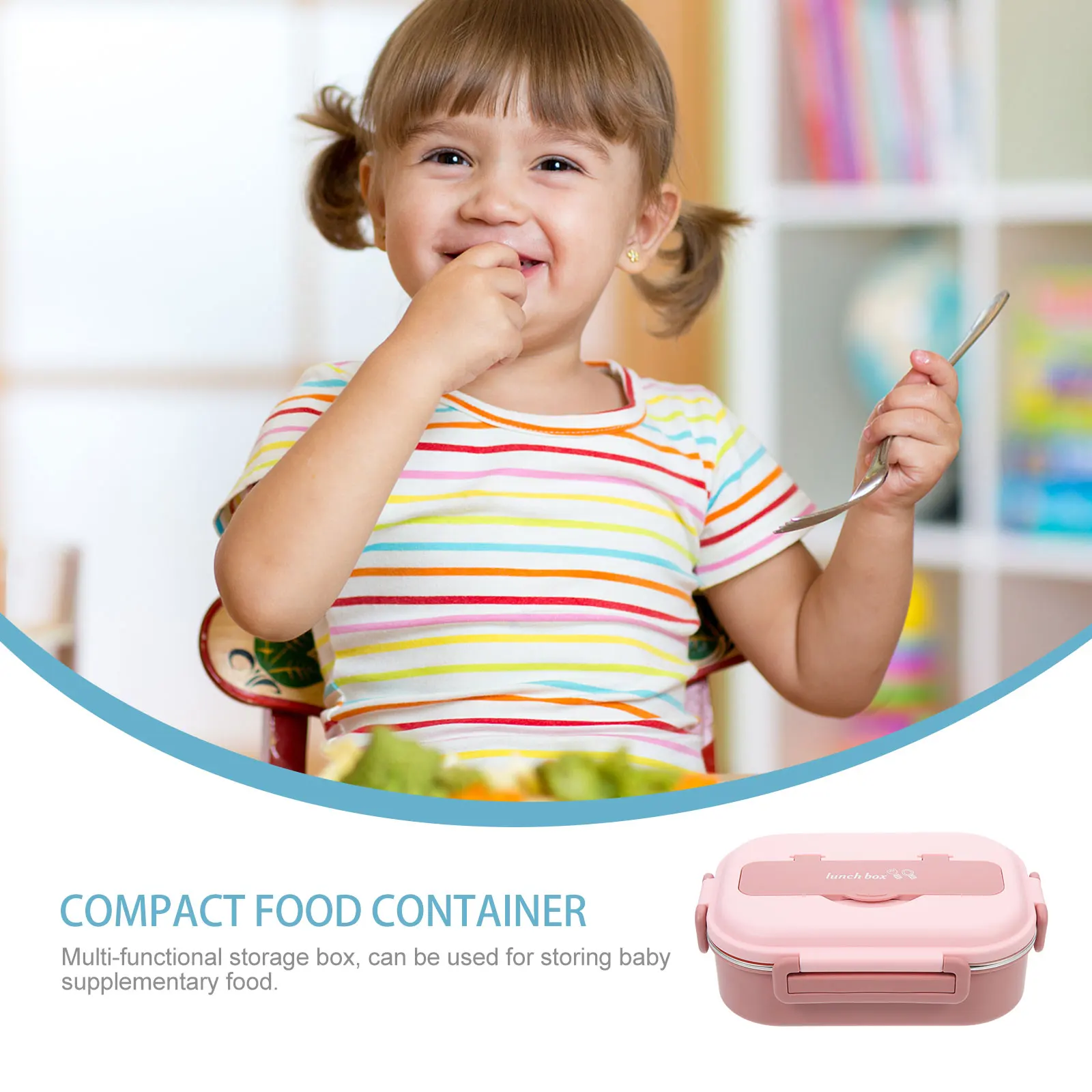 

Heavy Duty Stainless Steel Bento Box Multi Compartment Lunch Container Heat Retaining for Office Workers Students Portable Meal