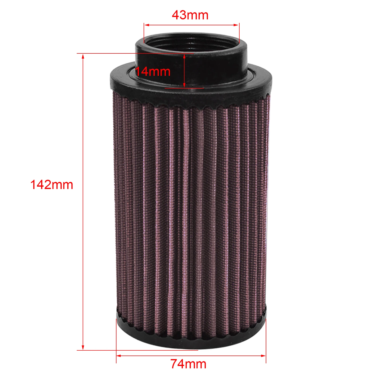 2Pcs Air Filters Cleaners for Yamaha YFZ350 Banshee YFZ 350 ATV Dirt Bike Motorcycle Accessories Replace RU-0210 Purple-red