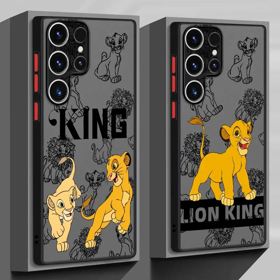 Funda para Samsung Galaxy S20 S8 S23 Ultra S25 S22 Plus S24 S9 Note 20 10 S21 FE funda suave Disney lindo Rey León