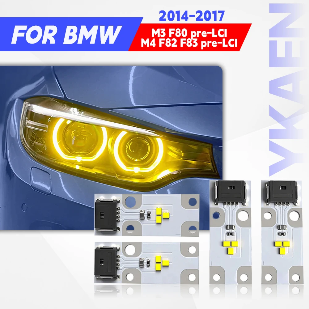 

Yellow Angel Eyes DRL Chip Boards For BMW M3 M4 F80 F82 F83 Pre-LCI 2014-2017 Xenon Headlight Daytime Running Light 63117263051