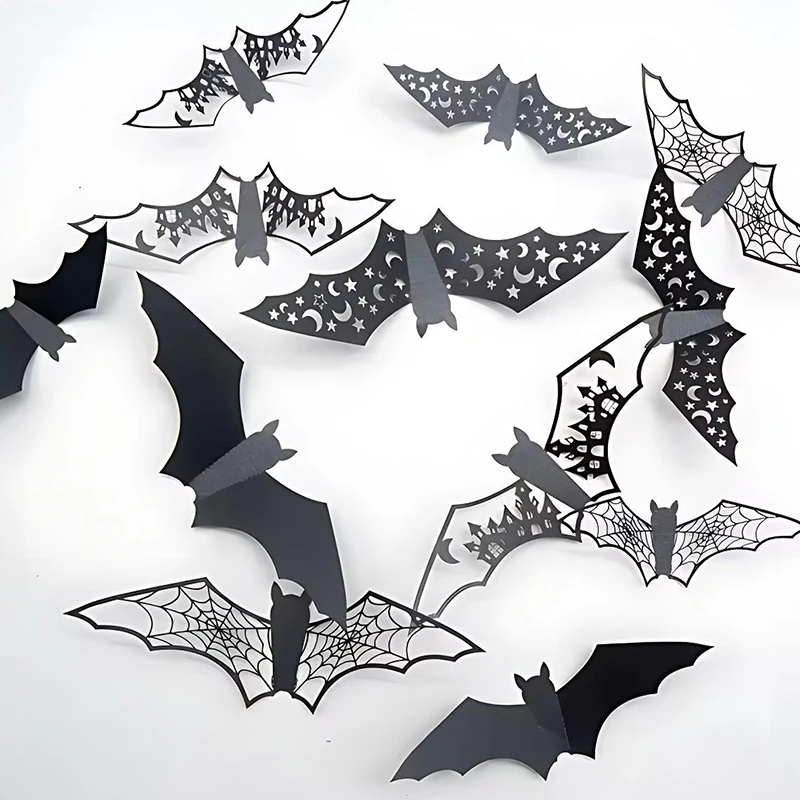 12PCS 3D Bat Wall S…