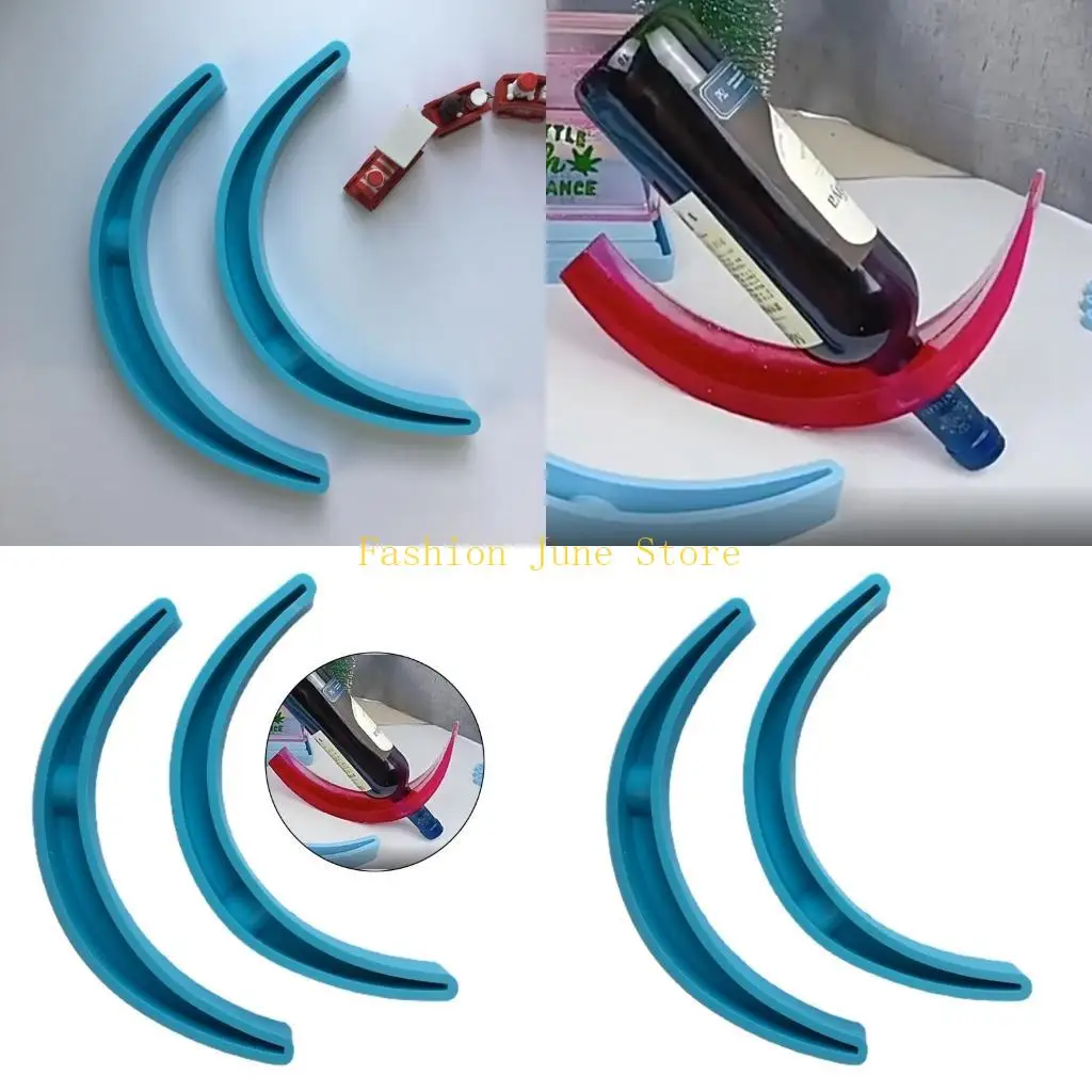 

N5KA Epoxy Resin Mold Red Wine Rack Silicone Mould DIY Crafts Decorations Casting Tools