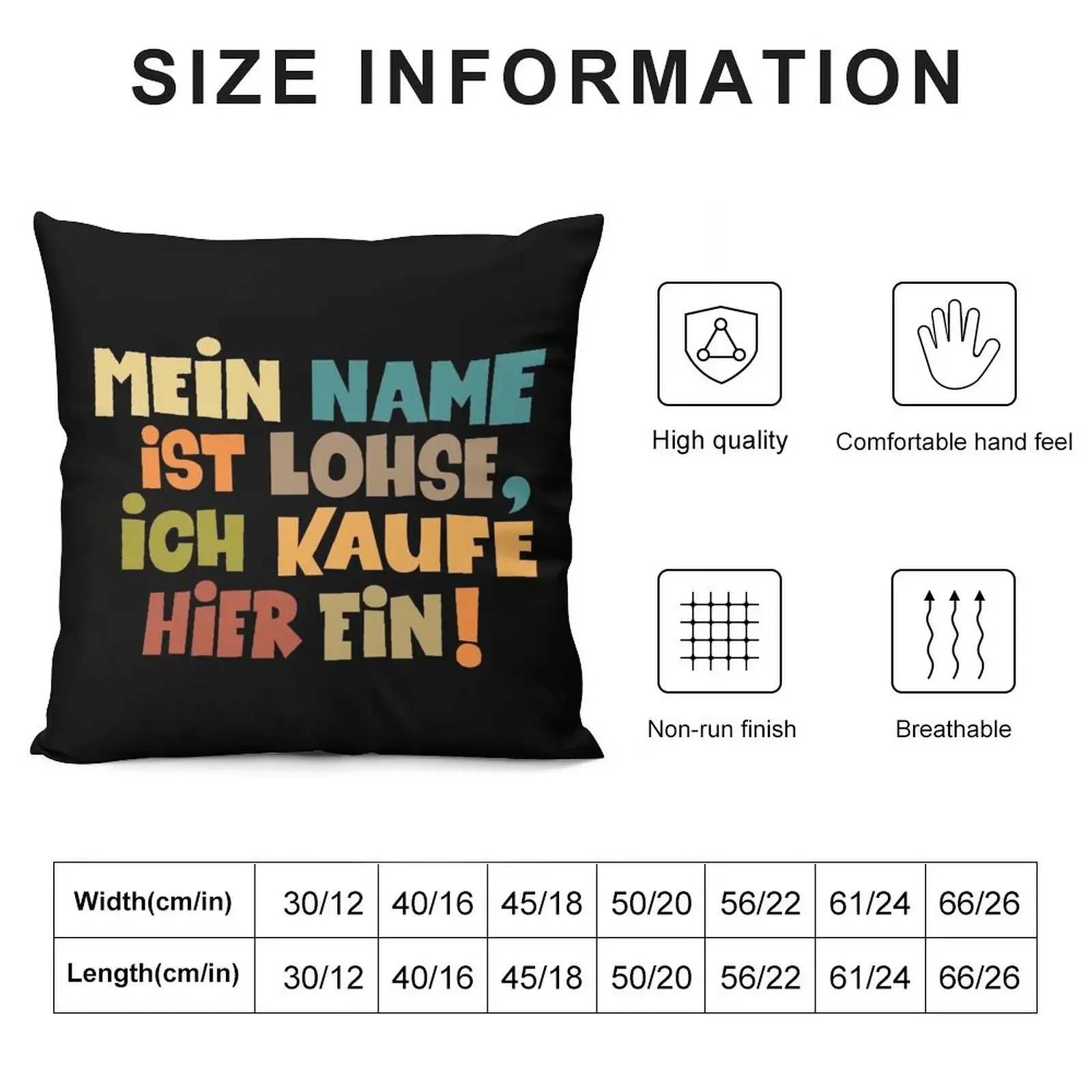 My name is Lohse, I shop here - Loriot - TV Kult - German Throw Pillow Custom Cushion anime girl Throw Pillow pillow