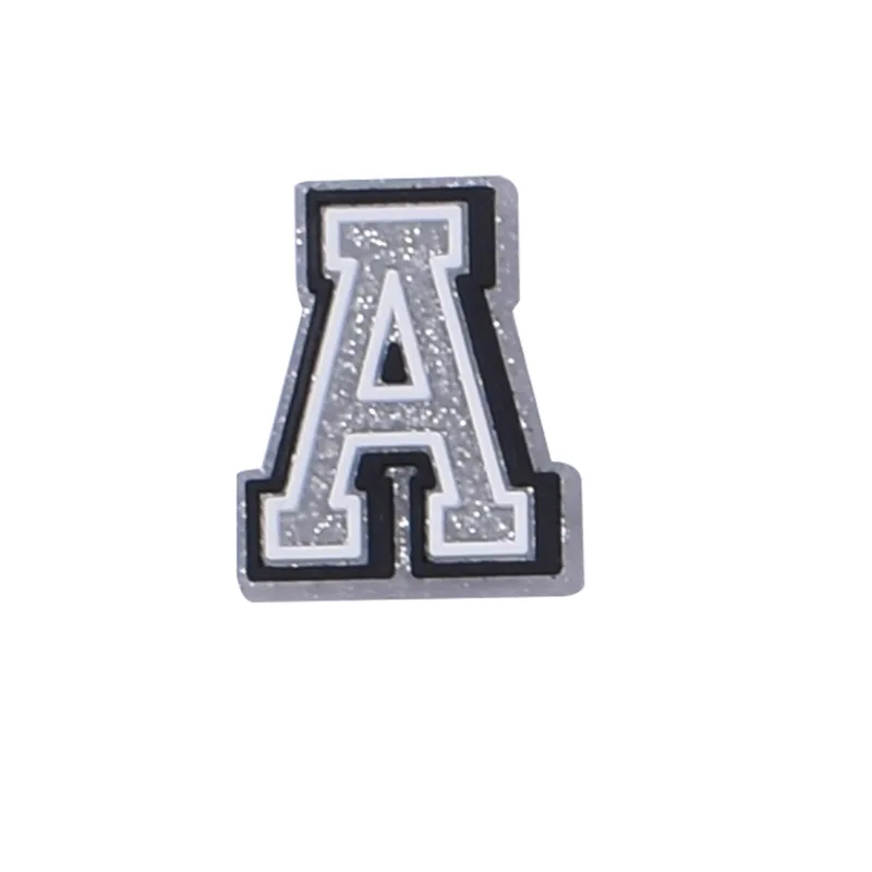 Sliver for Croc Charm Summer Shoes Accessories Shoe Charms Decorations Designer Kids Letter for Crocs Charms Women Pins Jeans