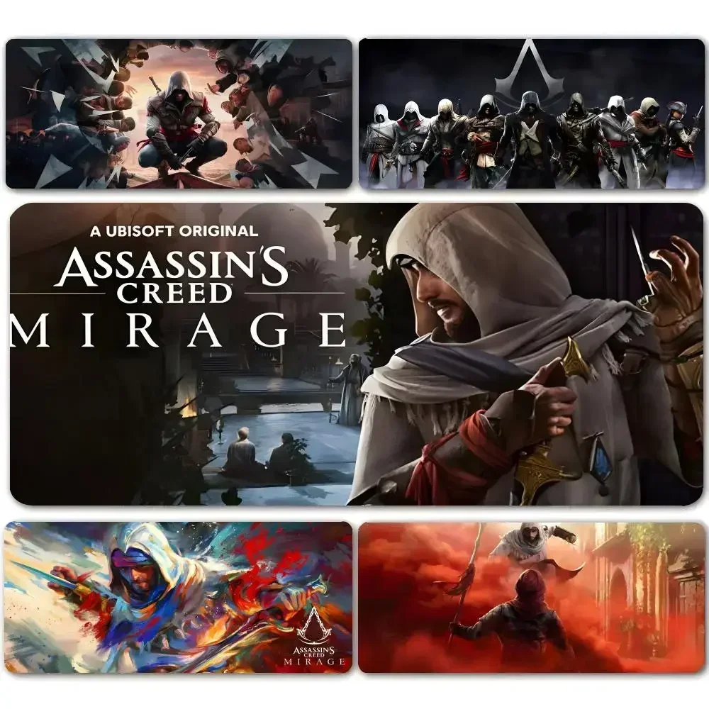 Assassins Creed Mirage Action Game Mouse Pad Mousepad Large Gaming Mouse Pad LockEdge Thickened Computer Keyboard Table Desk Mat