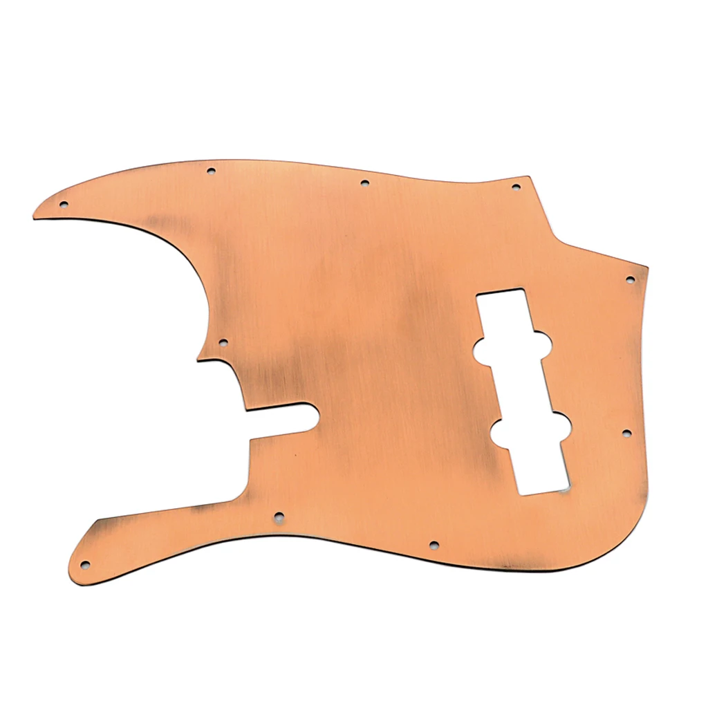 

10 Holes Anodized Aluminum Guitar Pickguard for Jazz Bass Guitar Parts Black/Bronze
