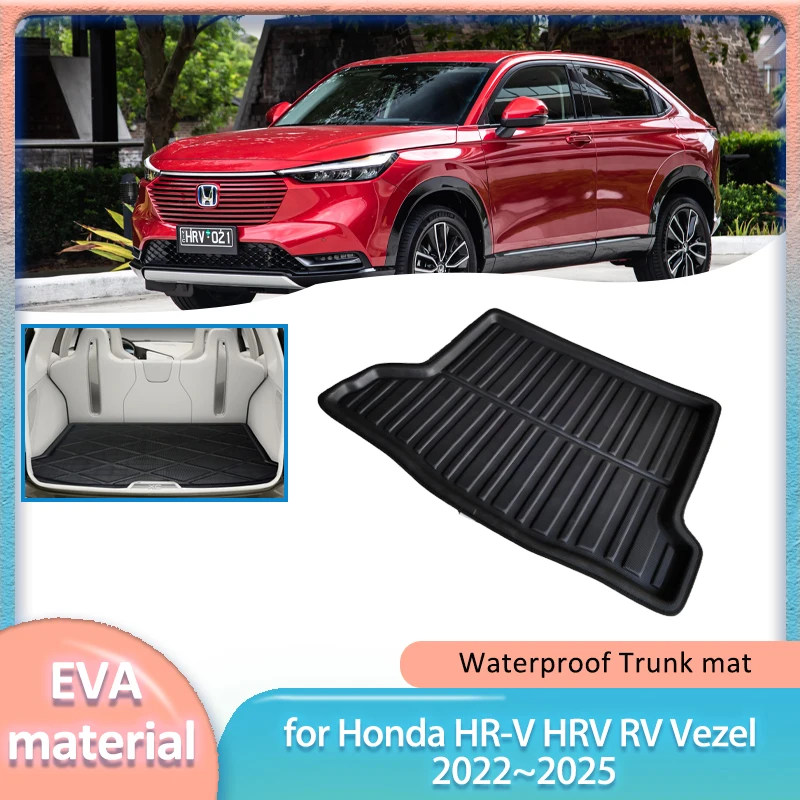 

Для Honda HR-V HRV RV Vezel 2022 ~ 2025 Автомобильный коврик в багажник, подкладка для багажника, напольный ковер для багажа, водонепроницаемый чехол, часть аксессуаров