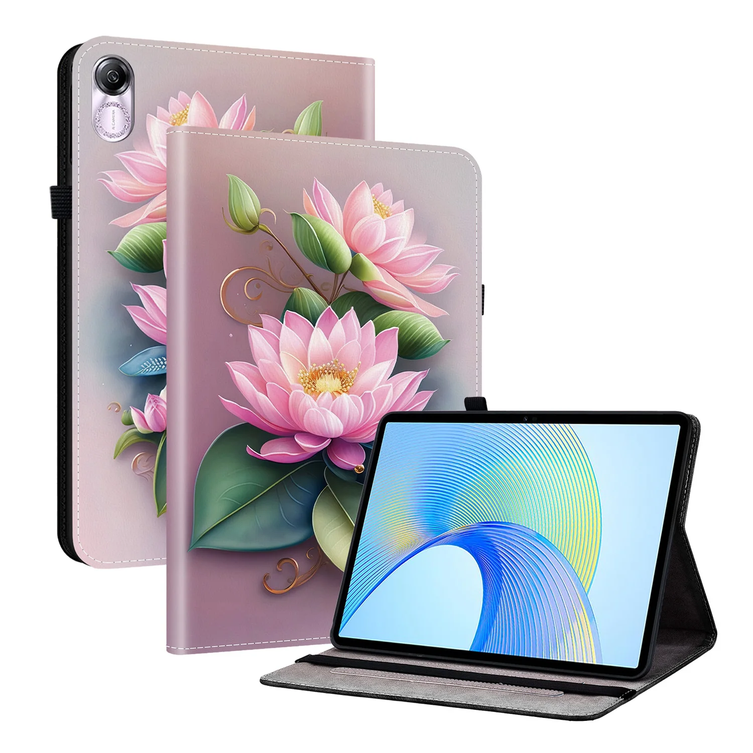 

Adjustable Stand Case Universal for Huawei Honor Pad X8 Pro X9 2023 11.5 inch TPU Back Painted Cover With Card Slots Pen Holder