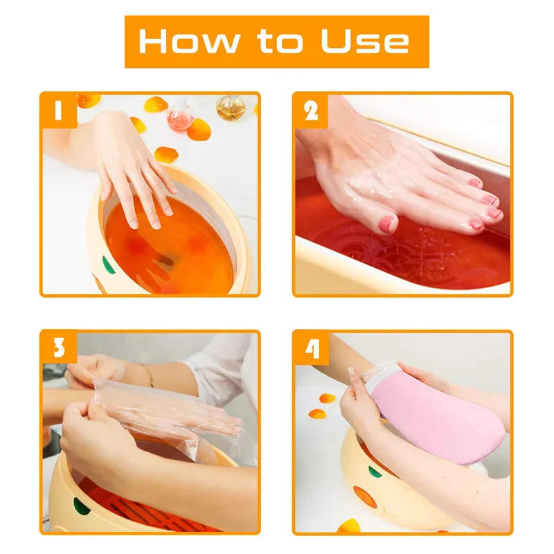 100PCS borse per i piedi usa e getta trasparenti fodera per il bagno Detox SPA coperture in cera strumenti per la cura dei piedi guanti da bagno in paraffina calzini strumento per la cura delle mani