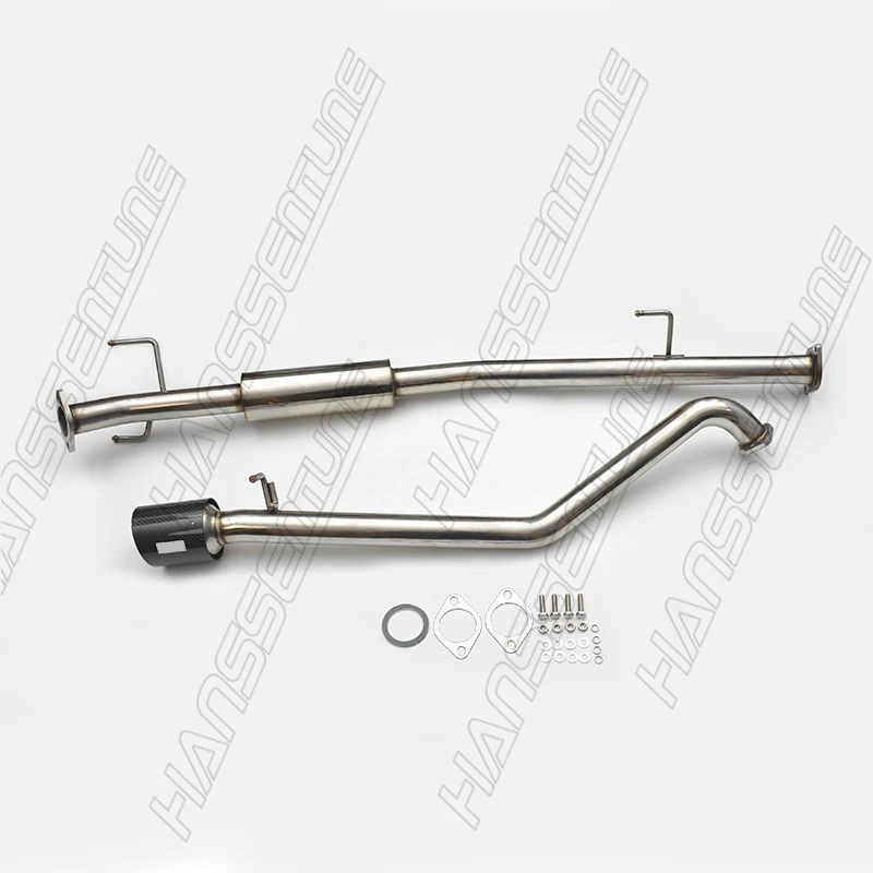 4x4 Pickup Exhaust Pipes Single Carbon Tail Muffler For Hilux Vigo 04-15