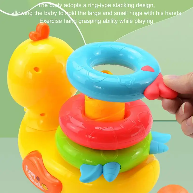 Electric Yellow Duck Toy Funny Walking Moving Musical Duck Teether Toy Creative Kids Educational Learning Toys for Boys Girls