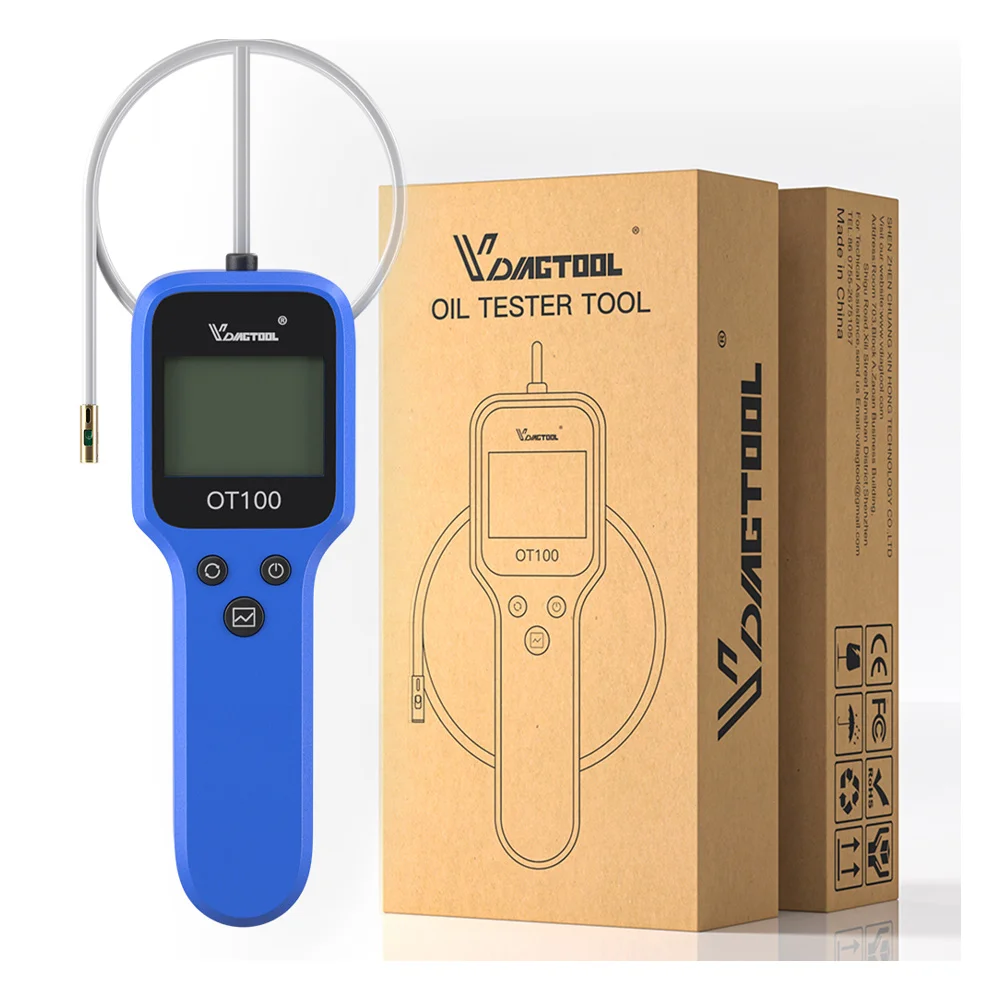 Engine Oil Tester Motorcycle Diesel Engine Lubricant Oil Viscosity Quality Tester with LED Display