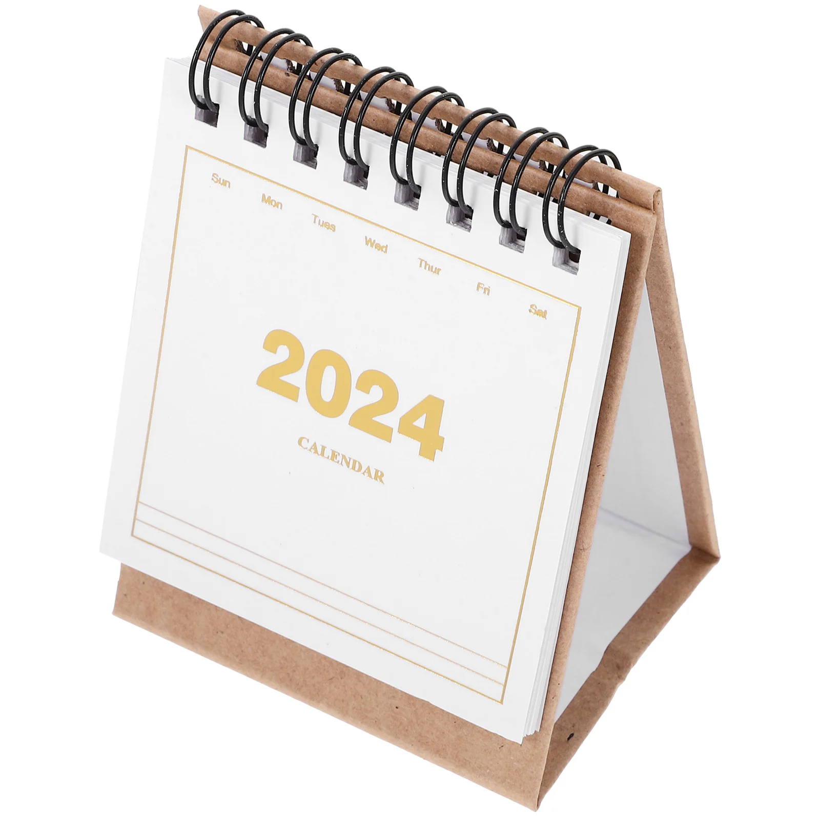 Mini Desk Calendar 2024 Small Flip Standing Tabletop Calendar Desktop Planner Office Home Daily Use Note Holder