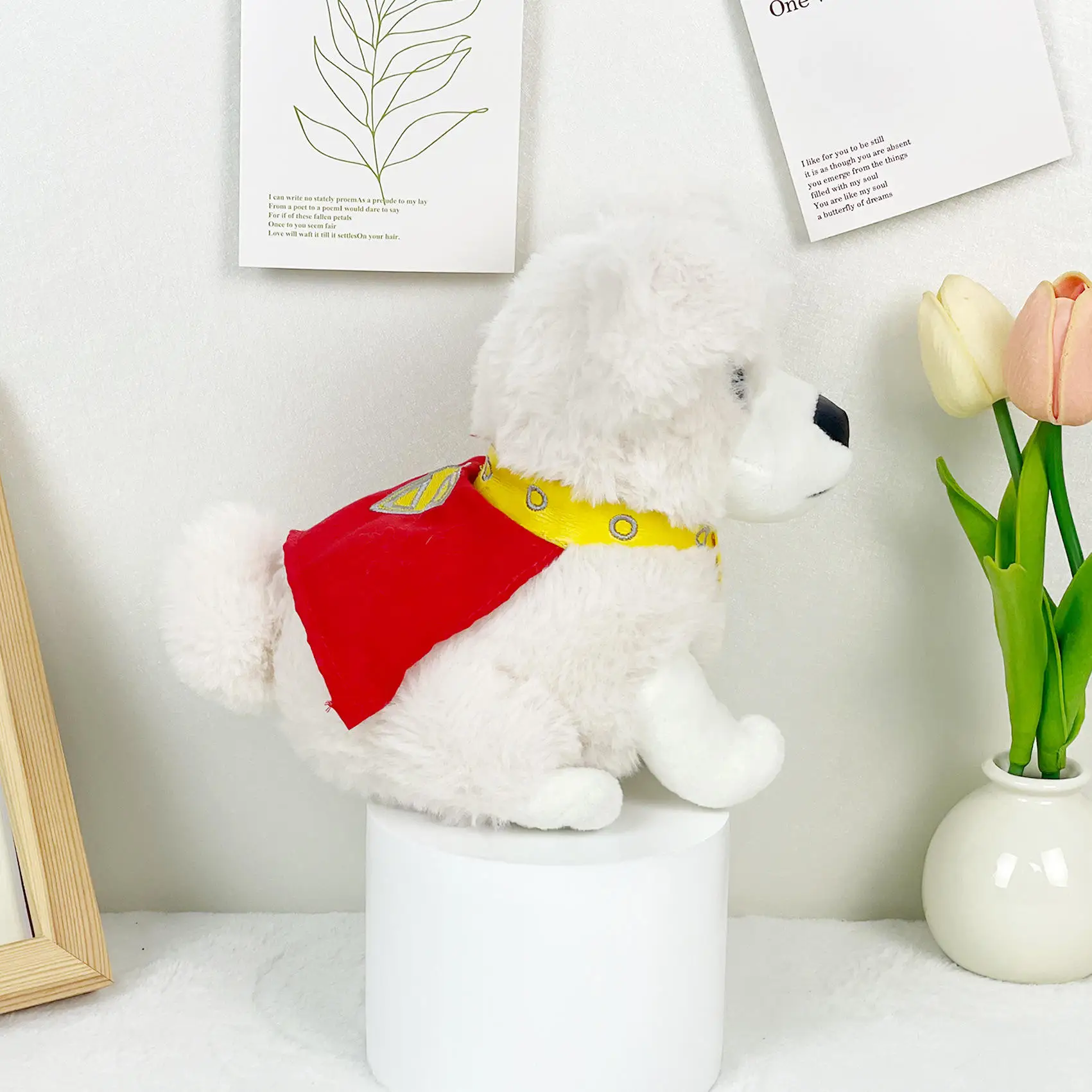 Nuevo Producto, regalo de Halloween, perro superhéroe de Superman, versión de la vida Real, serie de superhéroes, perro de peluche, muñeco de juguete de peluche
