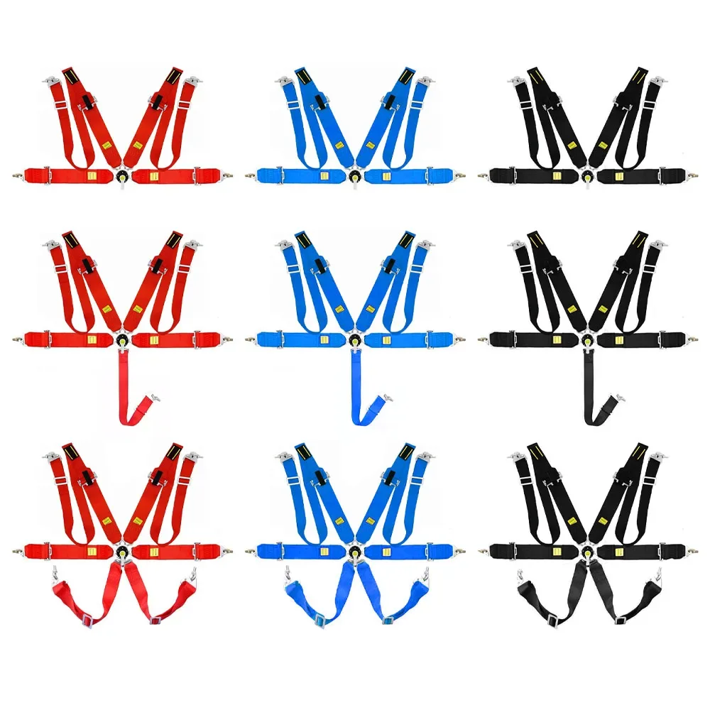 3Inch 4/5/6 Point Adjustable Racing Harness Universal Nylon Camlock Quick Release Safety Seat Belt