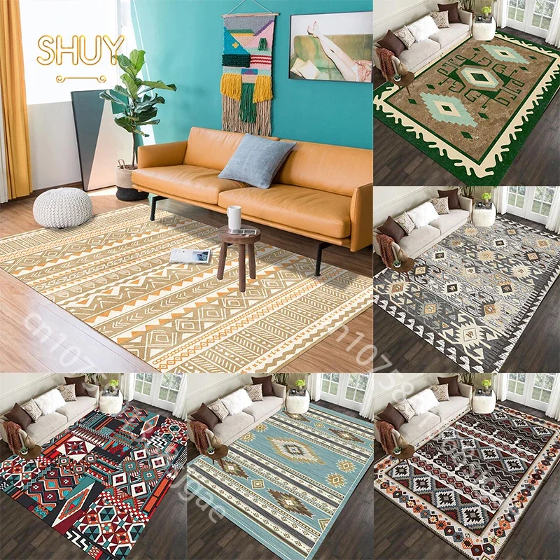 

Retro Persian Rugs Bohemian 180*280 Carpet Living Room Home Decoration Aesthetic Table Sofa Large Area Rug Non-slip Floor Mats