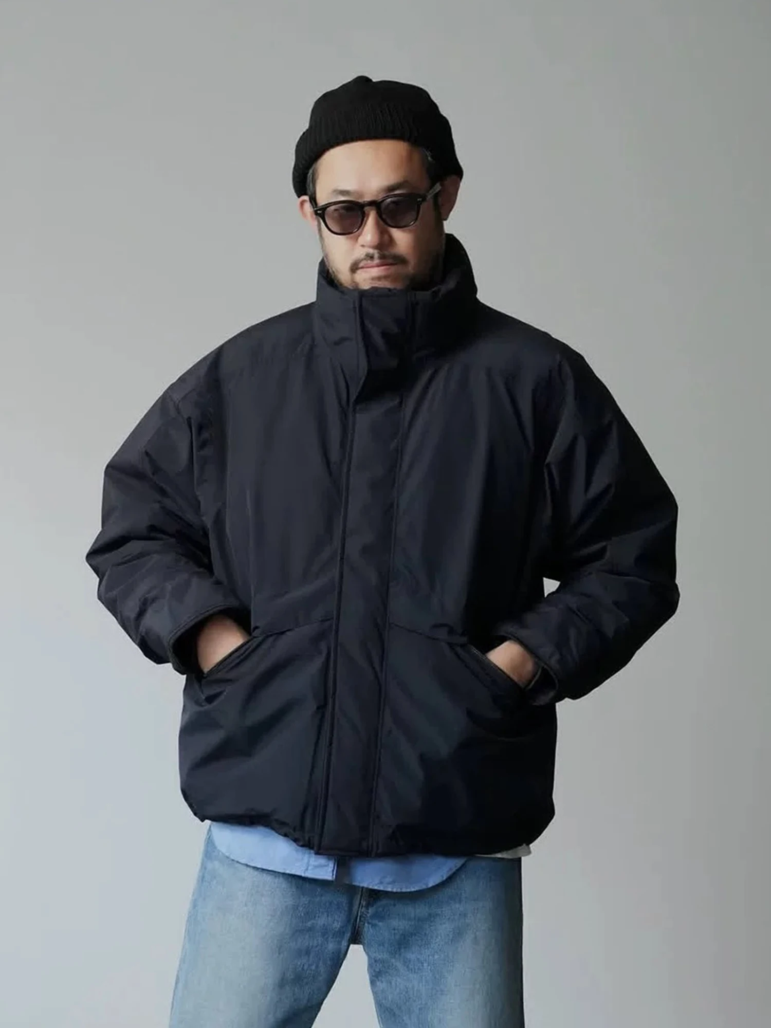 Waterproof Windproof Winter down Jaet Stand Collar Polyester Fiber  Tex Light Electronic Full Prure Adhesive