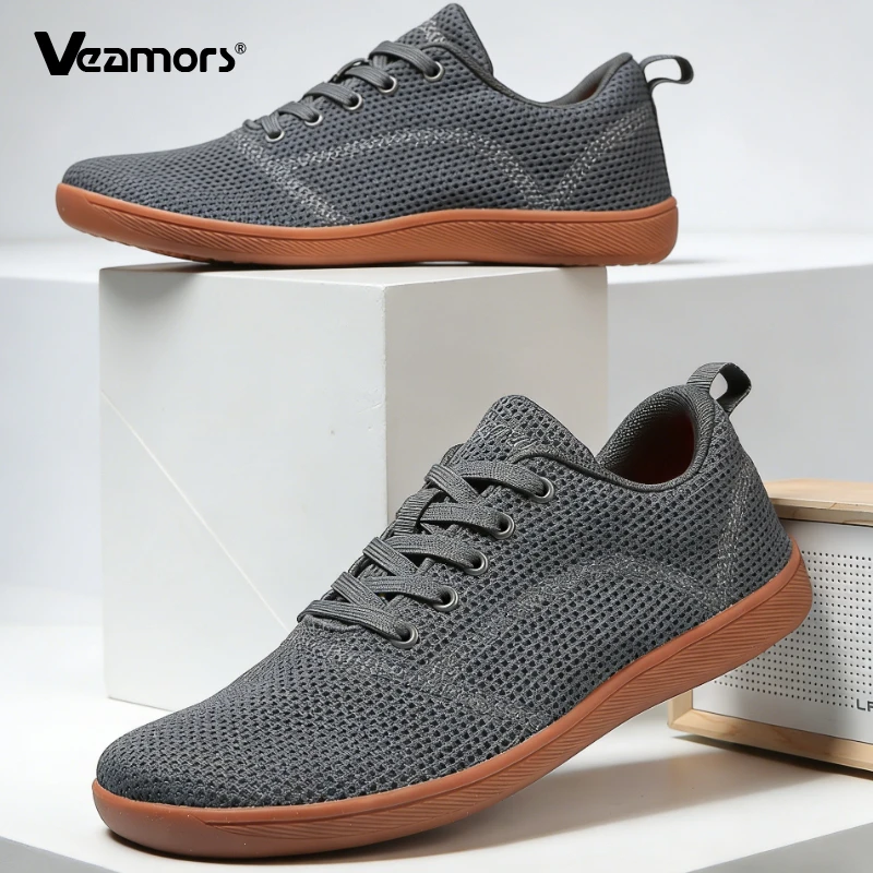 

Wide Toe Men's Cross-Training Shoes Minimalist Barefoot Sneakers Zero Drop Sole Gym Exercise Shoes Anti-slip Casual Sports Shoes