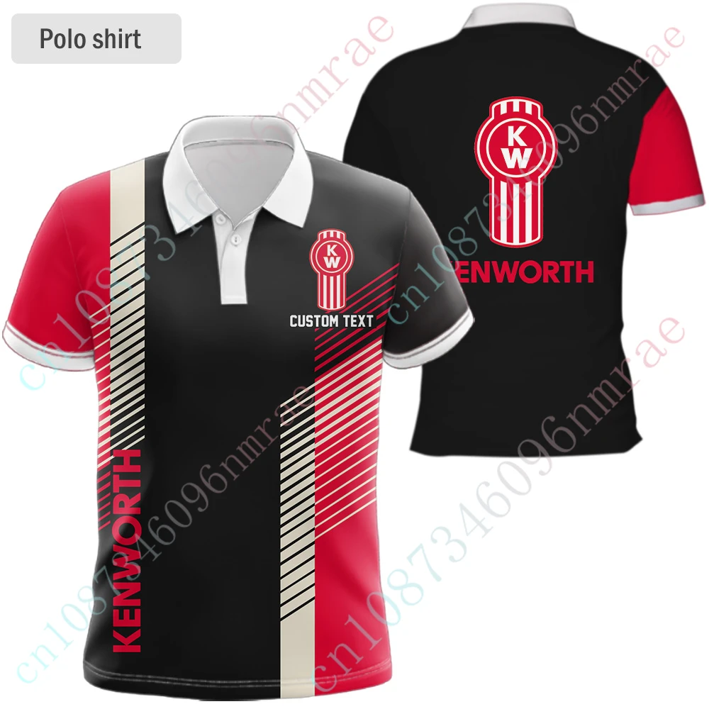 

Одежда Kenworth, дышащая одежда для гольфа, аниме рубашки-поло и блузки, топ с коротким рукавом унисекс, Повседневная футболка для мужчин с логотипом на заказ