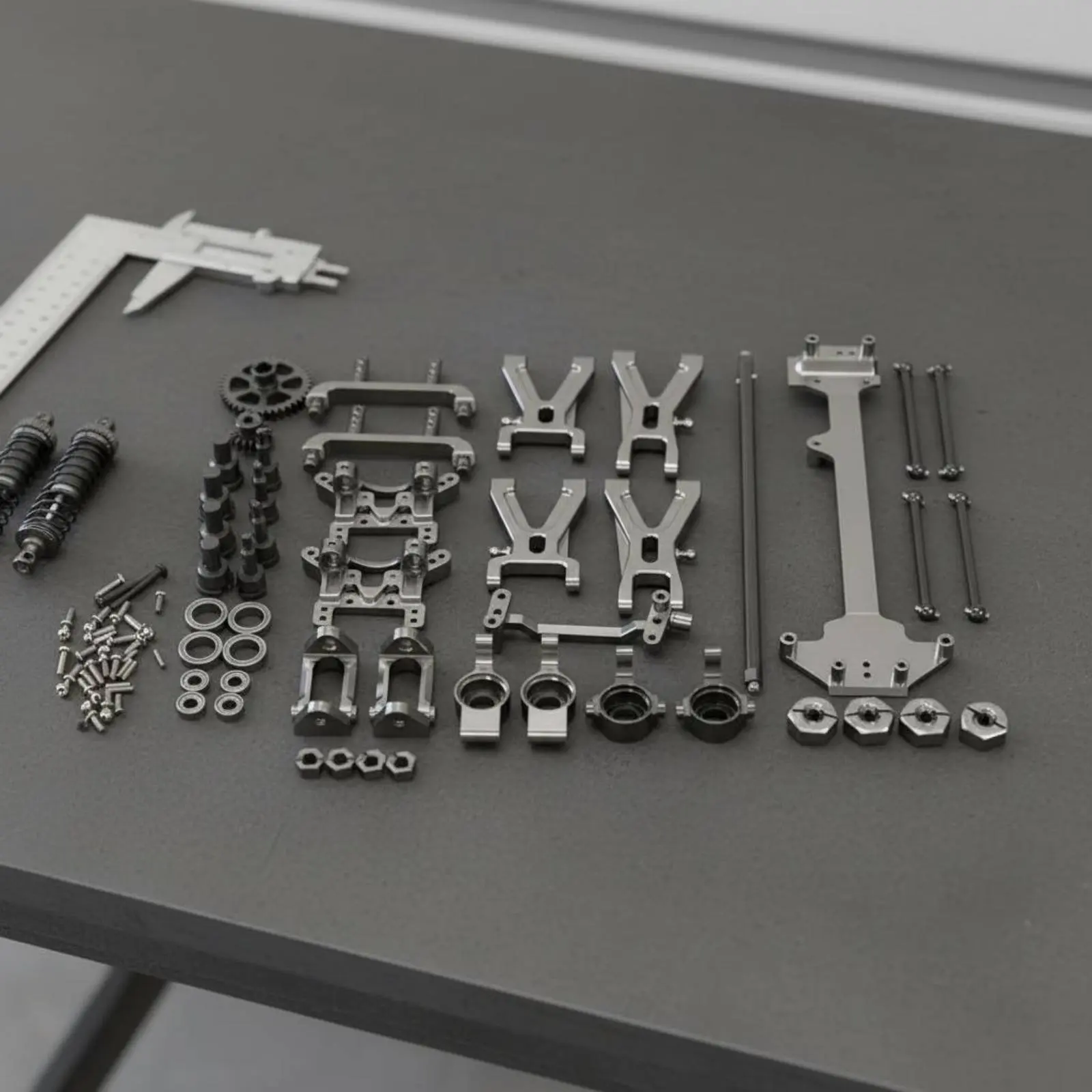 1/18 Scale RC Car Parts Kit Easy to Install RC Car Performance Parts Set Aluminum Modification Package Fine Workmanship