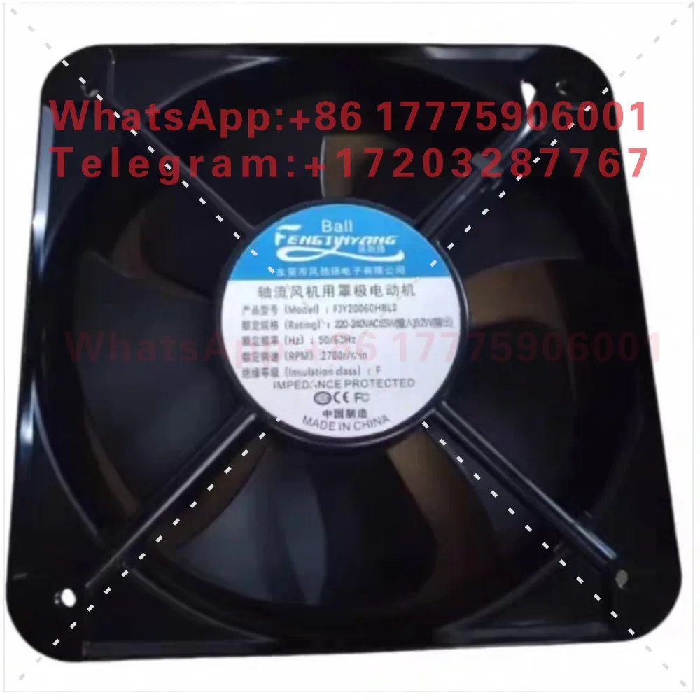 新しい-fjy20060hbl2-220v-65w-2700r-min-軸流ファン、冷却ファン-200-60mm