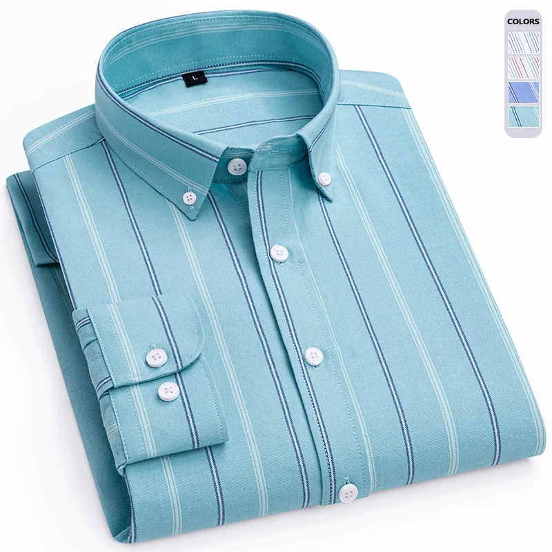 

2025 Autumn New Long-sleeved Shirt Men's Fashion Korean Striped Social Shirts Classic Slim Business Office Casual Banquet Dress